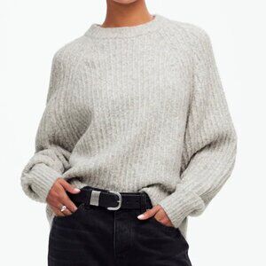 NWT Madewell Marled Ribbed Cotton Blend Sweater